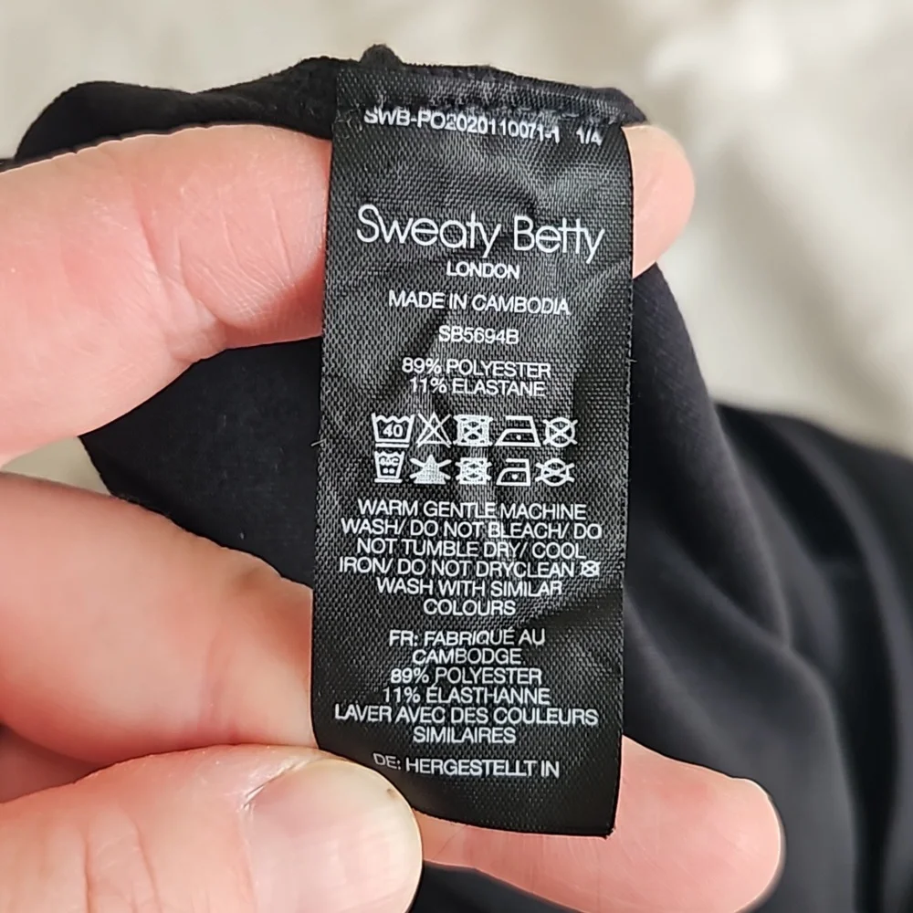 Sweaty Betty Gary Long Sleeve Black Jumpsuit Size Small - Picture 10 of 12